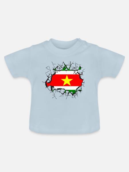 Surinam - Baby Bio-T-Shirt mit Rundhals - Hellblau