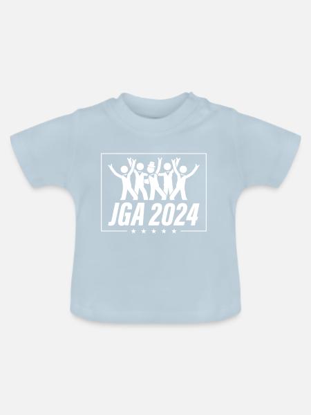 Junggesellen Abschied 2024 - Baby Bio-T-Shirt mit Rundhals - Hellblau