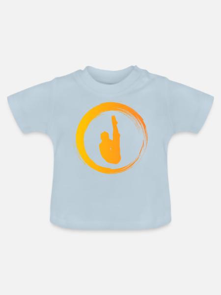 Sporty Hobby Leidenschaft Turmspringen - Baby Bio-T-Shirt mit Rundhals - Hellblau