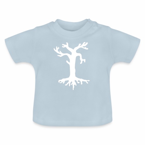 Valkoinen kelopuu - Vauvan luomu-t-paita, jossa pyöreä pääntie