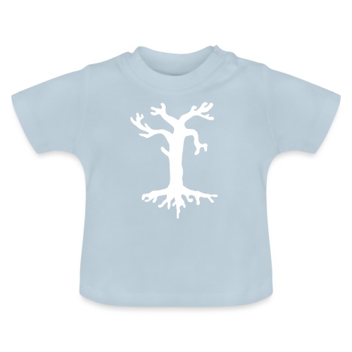 Valkoinen kelopuu - Vauvan luomu-t-paita, jossa pyöreä pääntie