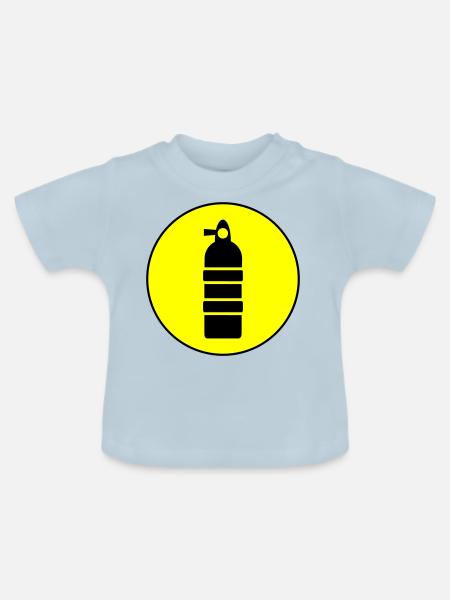 Sauerstoff Tauchen Kreis - Baby Bio-T-Shirt mit Rundhals - Hellblau