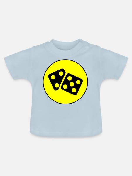 Würfel Casino Kreis - Baby Bio-T-Shirt mit Rundhals - Hellblau