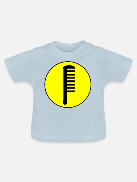 Kamm Friseur Kreis - Baby Bio-T-Shirt mit Rundhals - Hellblau