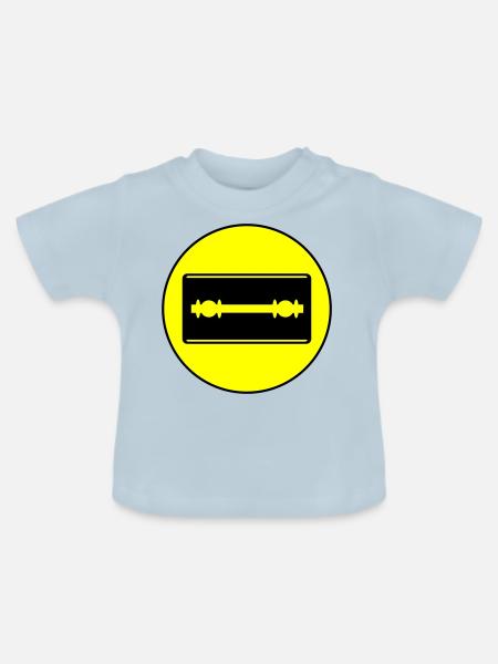 Rasierklinge Icon Kreis - Baby Bio-T-Shirt mit Rundhals - Hellblau
