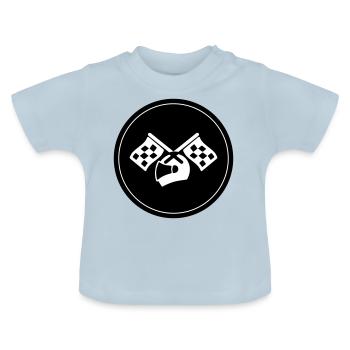 Racer helmet - Baby Organic T-Shirt with Round Neck - light blue - Front