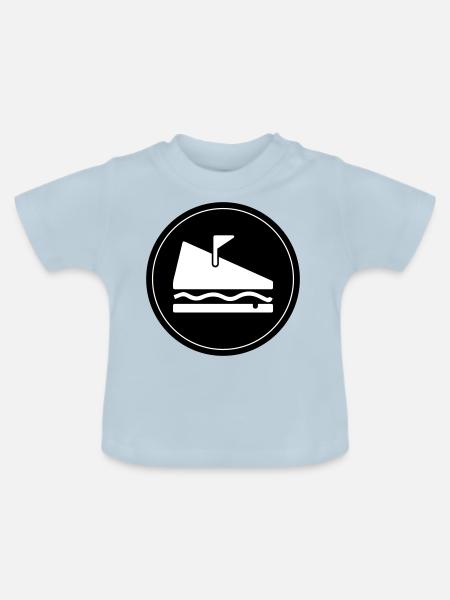 Sandwich Food - Baby Bio-T-Shirt mit Rundhals - Hellblau