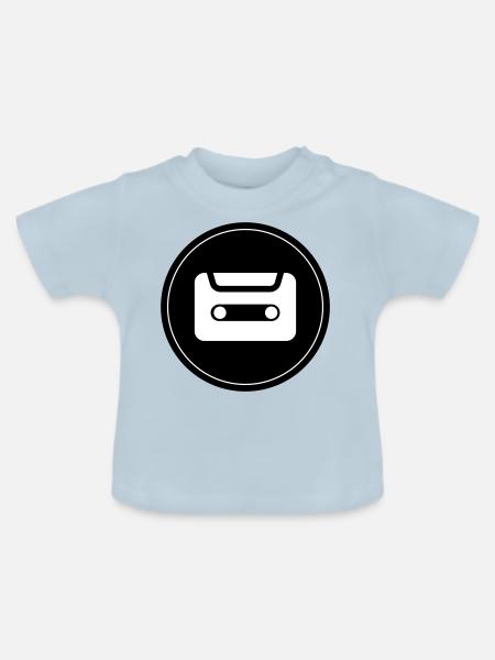 Kassette Symbol - Baby Bio-T-Shirt mit Rundhals - Hellblau