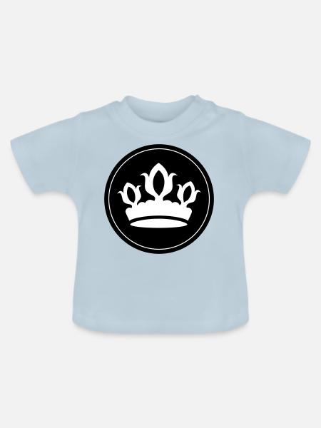Krone Silhouette - Baby Bio-T-Shirt mit Rundhals - Hellblau