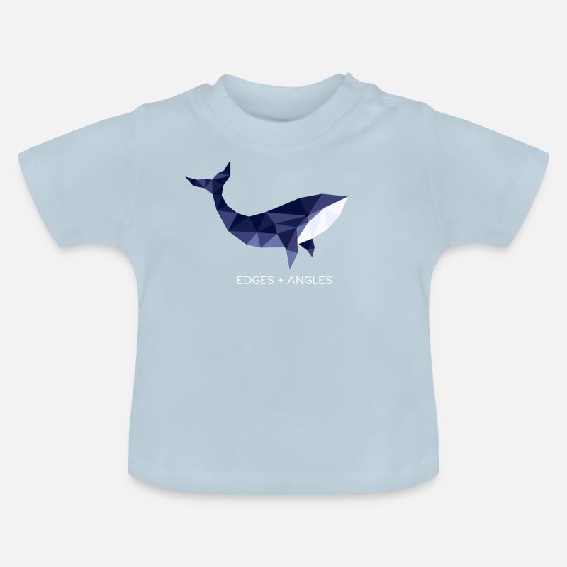 Baleine - T-shirt bio col rond Bébé - bleu clair