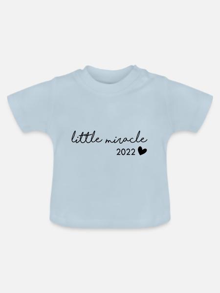 little miracle 2022 - Baby Bio-T-Shirt mit Rundhals - Hellblau