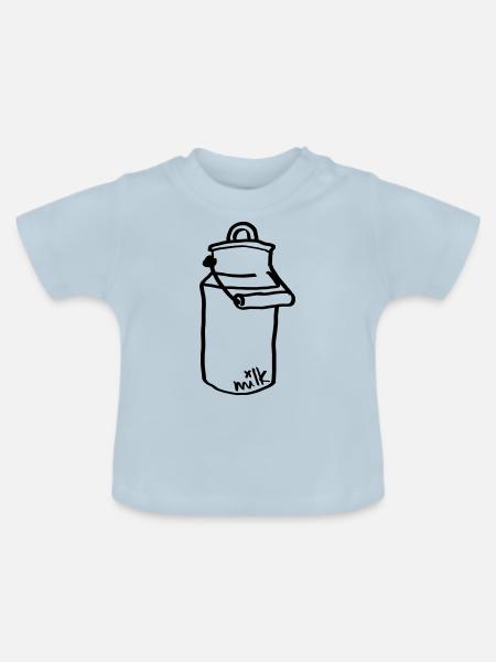 milkkanne - Baby Bio-T-Shirt mit Rundhals - Hellblau