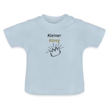 Little King - Baby Organic T-Shirt with Round Neck - light blue - Front