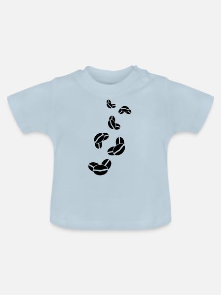 Kaffeebohne Symbol - Baby Bio-T-Shirt mit Rundhals - Hellblau