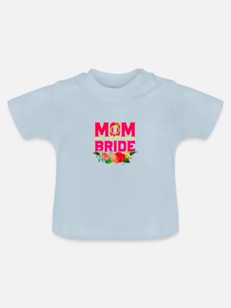 Mutter Braut Hochzeit Tochter - Baby Bio-T-Shirt mit Rundhals - Hellblau