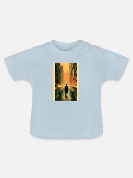 Straßen 3 - Baby Bio-T-Shirt mit Rundhals - Hellblau