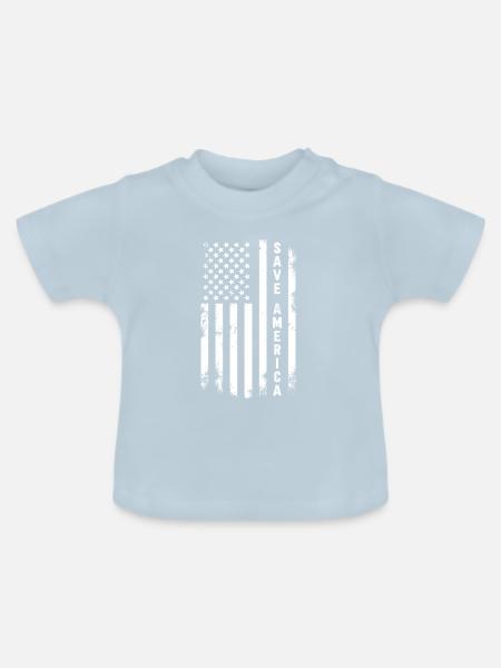 Save America - Baby Bio-T-Shirt mit Rundhals - Hellblau