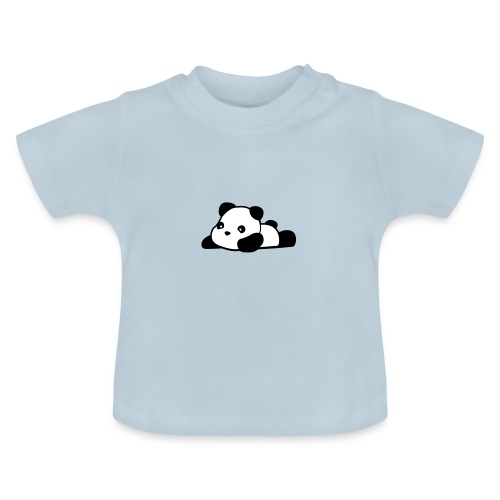 Panda - Ekologiczna koszulka niemowlęca z okrągłym dekoltem