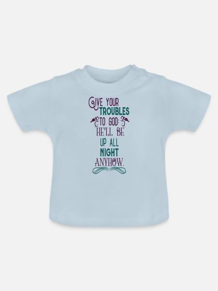 Set 04 Christian - Baby Bio-T-Shirt mit Rundhals - Hellblau