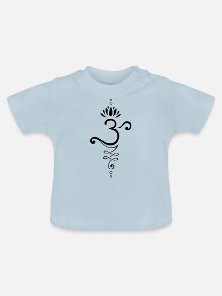 Lotus - Baby Bio-T-Shirt mit Rundhals - Hellblau