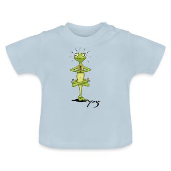 Yoga Gecko Meditation Erleuchtung Zen Geschenk - Baby Bio-T-Shirt mit Rundhals - Hellblau - Vorne