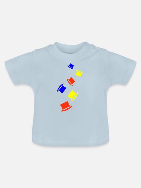 Bräutigam Zylinder Bunt - Baby Bio-T-Shirt mit Rundhals - Hellblau