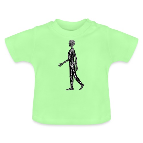 Scheletro umano - Maglietta ecologica con scollo rotondo per neonato