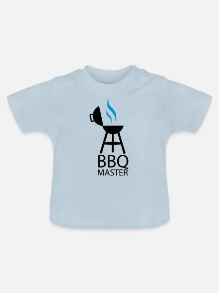 BBQ master 2clr - Baby Bio-T-Shirt mit Rundhals - Hellblau