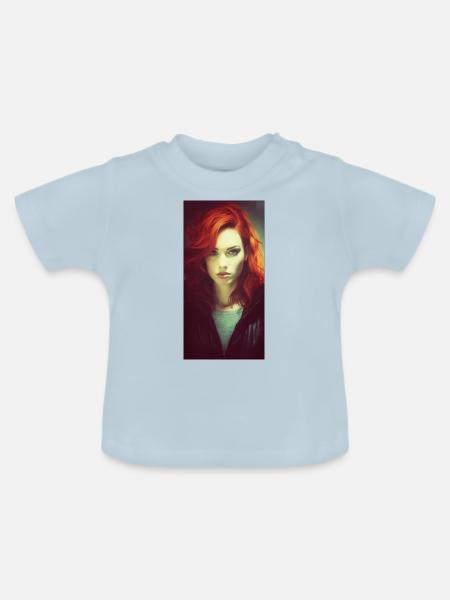 Red - Baby Bio-T-Shirt mit Rundhals - Hellblau