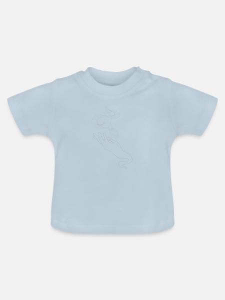 Universe in hand - Baby Bio-T-Shirt mit Rundhals - Hellblau