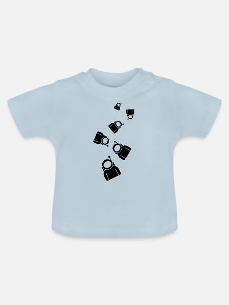 Astronaut Icon symbol - Baby Bio-T-Shirt mit Rundhals - Hellblau