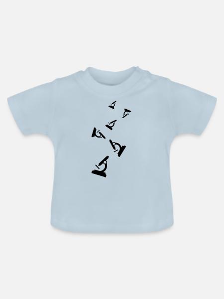Mikroskop Icon - Baby Bio-T-Shirt mit Rundhals - Hellblau