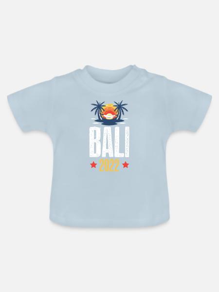 Bali 2022 - Baby Bio-T-Shirt mit Rundhals - Hellblau