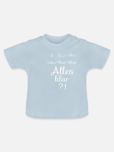 Dirigierkurven Dirigenten Chorleiter Chormusik - Baby Bio-T-Shirt mit Rundhals - Hellblau
