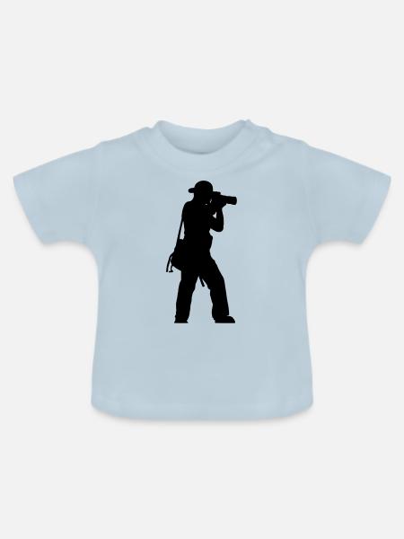 fotograf - Baby Bio-T-Shirt mit Rundhals - Hellblau