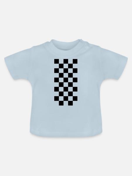 racing flag - Baby Bio-T-Shirt mit Rundhals - Hellblau
