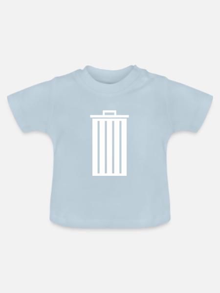 Mülltonne - Baby Bio-T-Shirt mit Rundhals - Hellblau