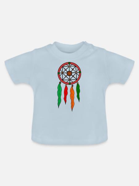 Traumfänger - Baby Bio-T-Shirt mit Rundhals - Hellblau