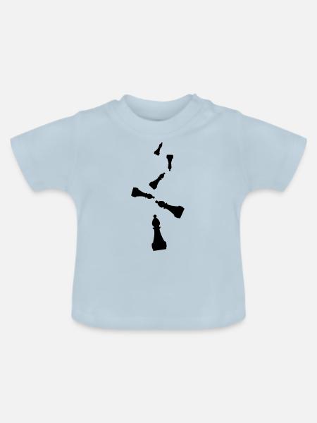 Schachfigur symbol - Baby Bio-T-Shirt mit Rundhals - Hellblau