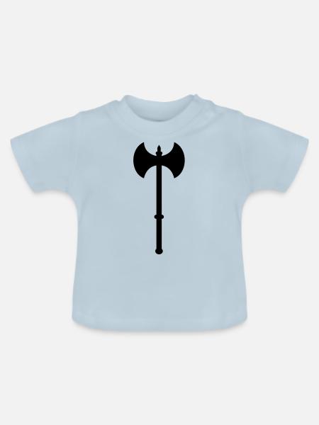 axes de - Baby Bio-T-Shirt mit Rundhals - Hellblau