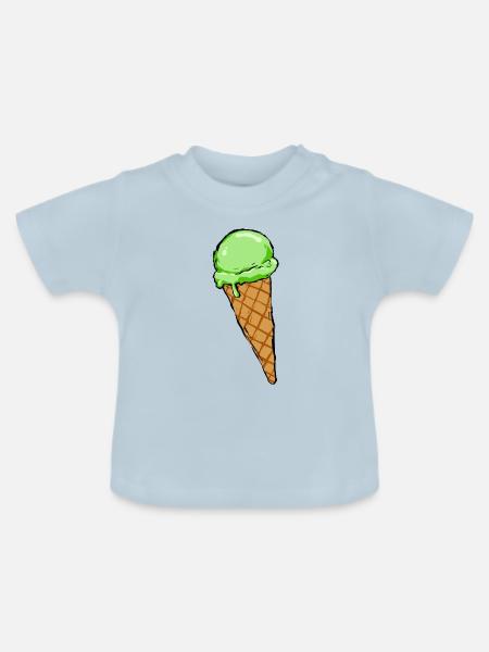 Eis Strand - Baby Bio-T-Shirt mit Rundhals - Hellblau