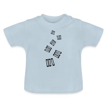 Lire des livres - T-shirt bio col rond Bébé - bleu clair - Devant