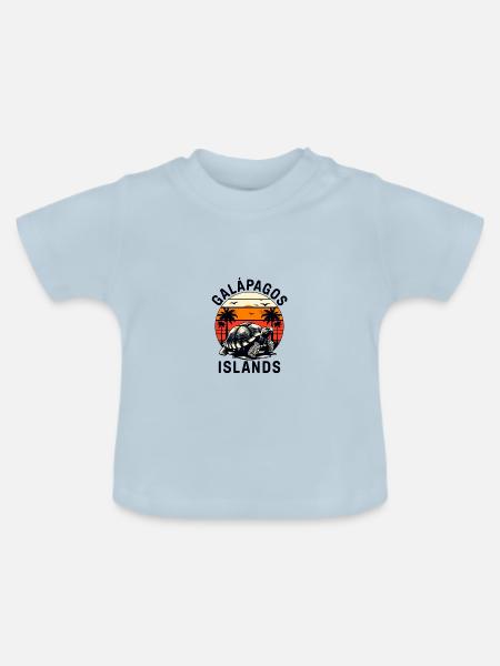 Galápagos Islands - Baby Bio-T-Shirt mit Rundhals - Hellblau