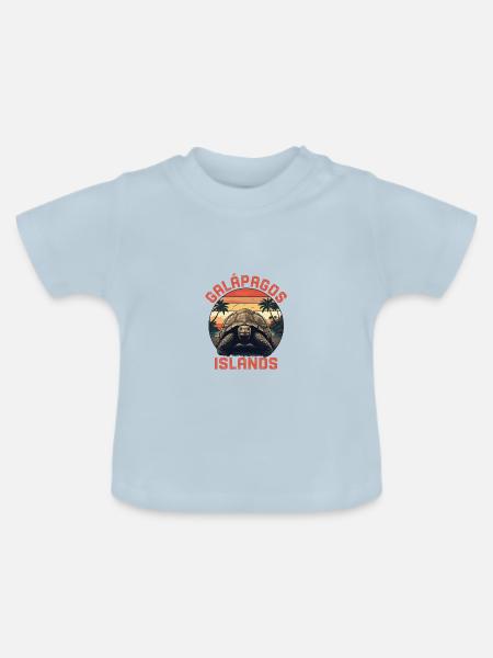Galapagos Islands - Baby Bio-T-Shirt mit Rundhals - Hellblau