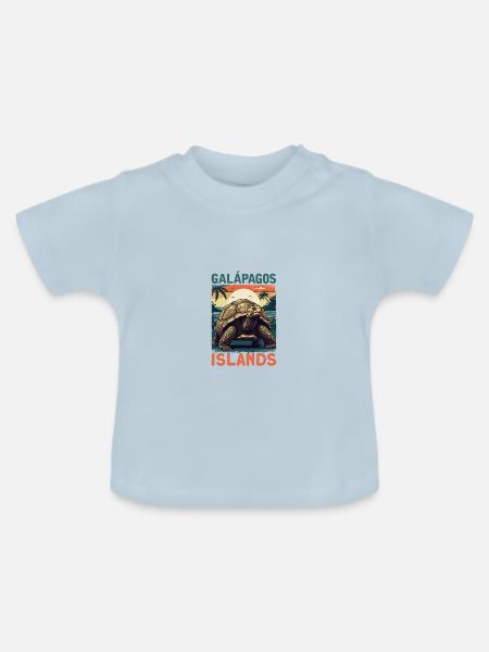 Galapagos Islands - Baby Bio-T-Shirt mit Rundhals - Hellblau