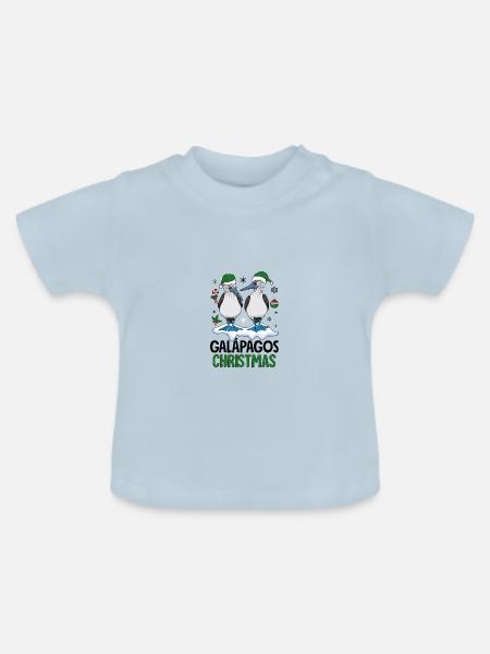 Galapagos Christmas - Baby Bio-T-Shirt mit Rundhals - Hellblau