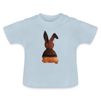 Hasi - Baby Bio-T-Shirt mit Rundhals - Hellblau - Vorne