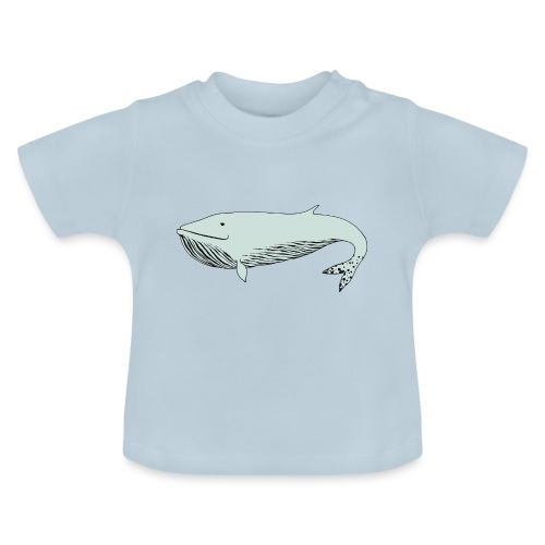 Blue whale - Baby Organic T-Shirt with Round Neck