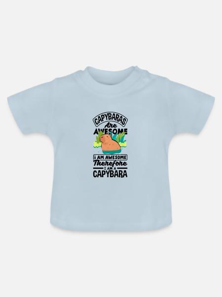 Capybara Nagetier Capybaras sind ein tolles Zitat - Baby Bio-T-Shirt mit Rundhals - Hellblau