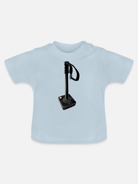Ski für Geek - Baby Bio-T-Shirt mit Rundhals - Hellblau